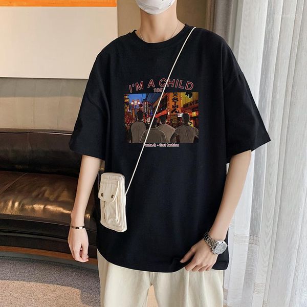 

women's t-shirt henchiry casual summer women fashion simple trend loose size short sleeve lovers clothing pure cotton breathable, White