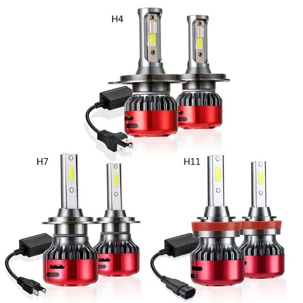 

car headlights 1pair led h4 h7 h11 lights bulbs 12000lm dc9-30v 80w waterproof auto fog lamp