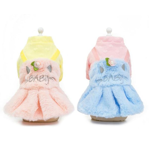 

dog apparel cute pet winter dress clothes warm small coat clothing outfits