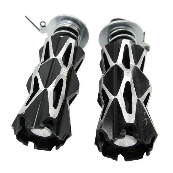 

pair motorcycle black foot pegs rider rear front pedal footrest pedals