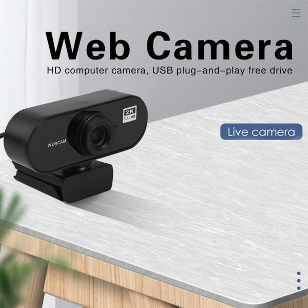 

webcams usb deskcomputer webcamera 2k drive built-in mic widescreen video calling and recording lapwebcam