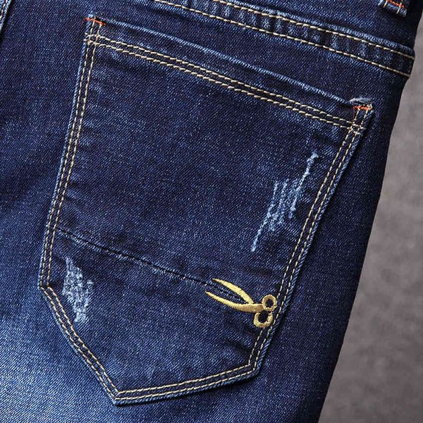 

jean shan bao classic pocket embroidered straight-line purse denim 2021 will see trend youth black blue shorts