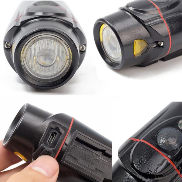 

bike lights light set usb rechargeable bicycle headlight cycling safety led front hv99