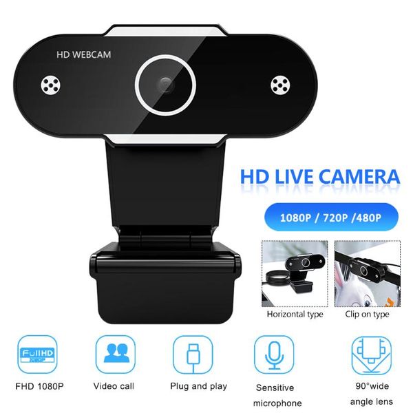 

webcams 1080p hd webcam with cover and microphone four type of web camera for live broadcast video calling conferenc online class pc