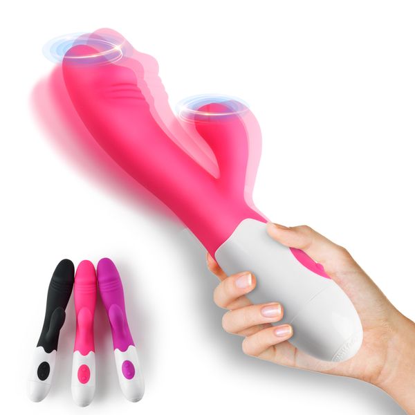 Массажные сексуальные игрушки для женщины вибратор G Spot Dildo Dual Vibration самка влагалища клитор силиконовый водонепроницаемый взрослый 30 -й скорость