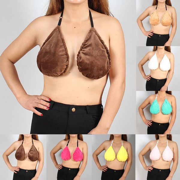 

party favor towel bra bath hanging neck wrapped big chest breastfeeding bralette bandeau