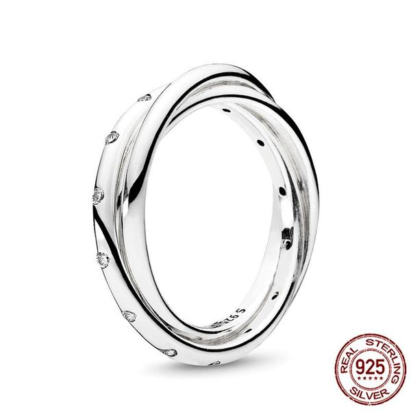 

cluster rings women ring 925 sterling silver double circle finger for wedding band engagement sliver jewelry anel gift, Golden;silver