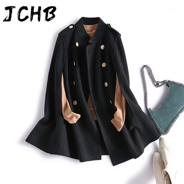 

coat female winter coats and jackets women real wool oversize women's trench slim abrigo mujer tn1475 & blends, Black