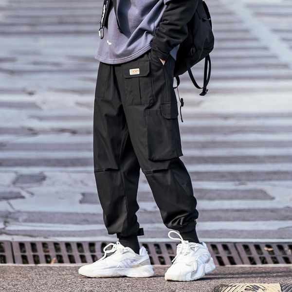 

men's spring harem pants cotton cargo man's breeches baggy abz644, Black