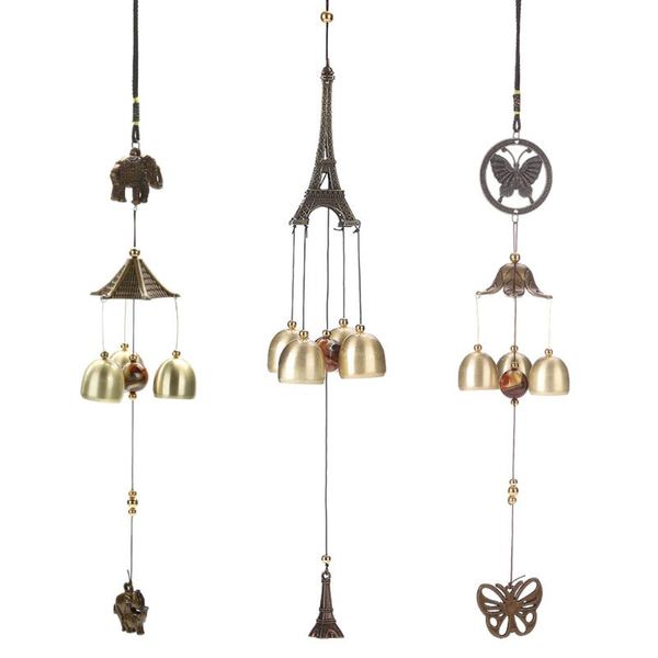 

decorative objects & figurines hanging wind chime bell chinese oriental lucky metal pagoda feng shui brass buddha elephant spitor fortune li