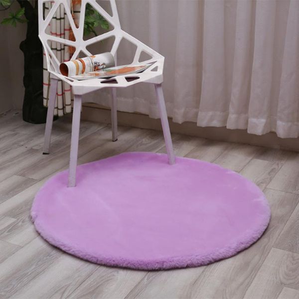 

carpets imitation fur round carpet soft solid color mat living room bedroom bedside coffee table rugs foot pad