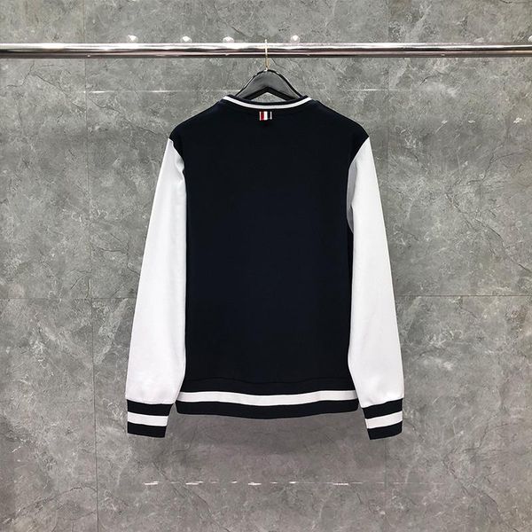 

men's hoodies & sweatshirts 2021 fashion brand slim fit pullovers clothing cotton jacket men o-neck patchwork casual sportswear coat, Black