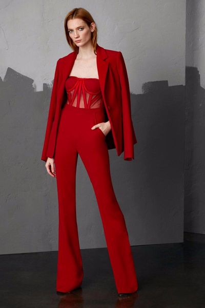 

women's two piece pants 6, White