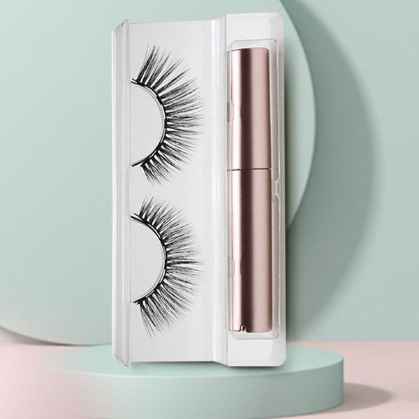 

false eyelashes 1 set natural magnetic magnet eyeliner with applicator makeup tools lashes