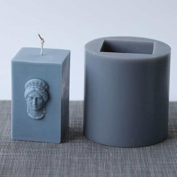 

craft tools athens goddess head candle mold diy making supplies plaster european retro character fondant molds cake decorating