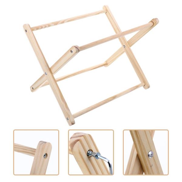 

hooks & rails 1pc home magazine rack foldable holder office wooden storage