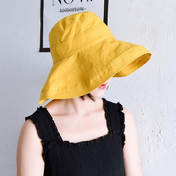 

wide brim hats fisherman hat female korean version wild japanese art cute little fresh soft girl summer fashion sun, Blue;gray