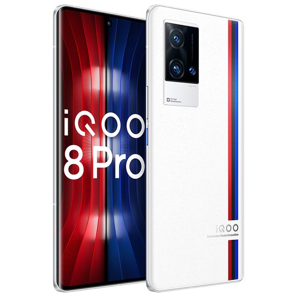 Cellulare originale Vivo IQOO 8 Pro 5G 12GB RAM 256GB 512GB ROM Snapdragon 888 Plus 50MP AR AF OTG NFC Android 6.78