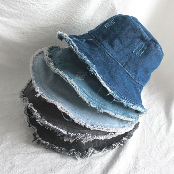 New Denim Fisherman's Hat Bucket Cappelli Unisex Fashion Bob Caps Hip Hop Gorros Uomo Donne Panama Caldo Antivento Antivento Cappello Cappello esterno