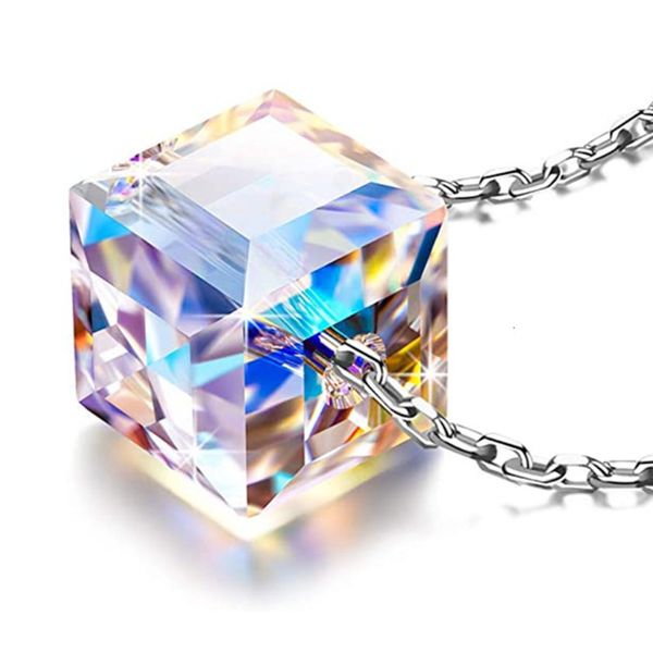 

elmosa 925 sier necklace aurora sugar pendant with swarovski elements, Silver