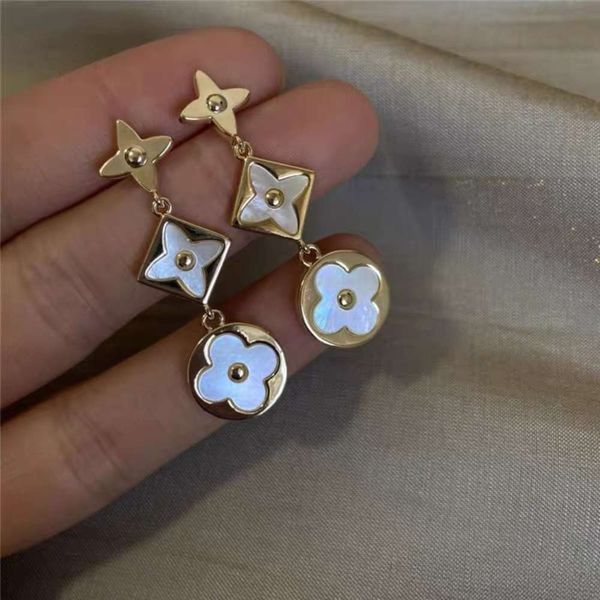 

natural fritillaria earrings for women's new fashion, Black