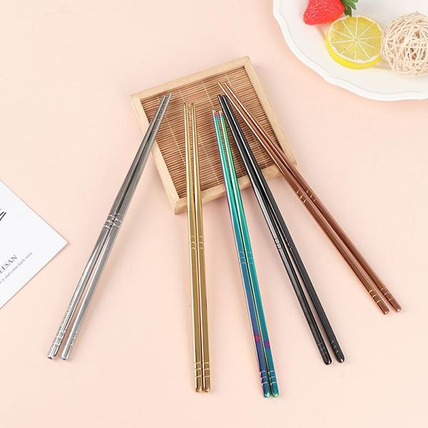 

stainless steel chopsticks metal color set party festival supplies