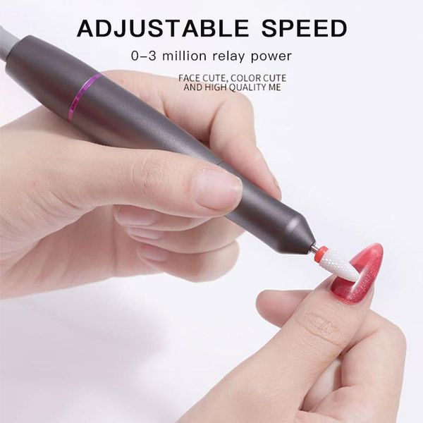 

nail drill & accessories 30000 rpm portable electric machine cutter for manicure tips file art tools tslm1