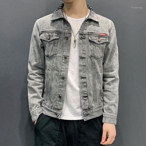 

men's jackets jacket jeans 2021 spring and autumn korean fashion slim handsome brand, Black;brown