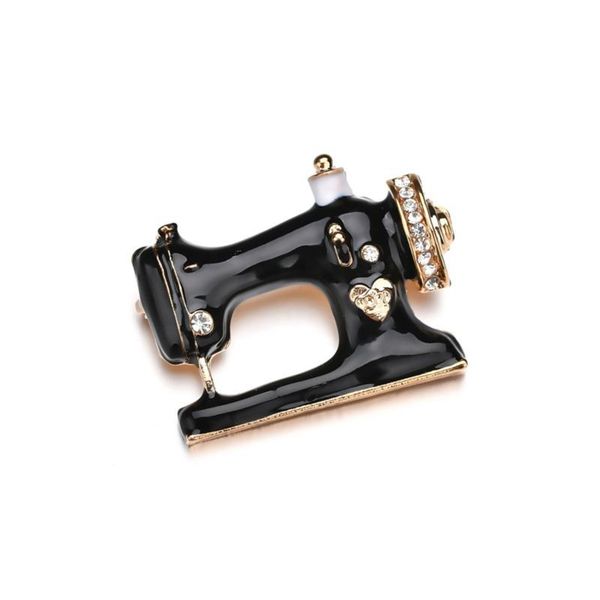 

pins, brooches black sewing machine women pin thimble needle thread seamstress enamel pins brooch denim jacket badge gift jewelry, Gray