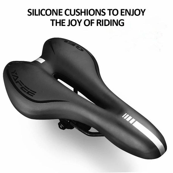 

bike saddles absorbing hollow bicycle saddle anti-skid silicone extra soft mountain mtb road cycling seat accessory