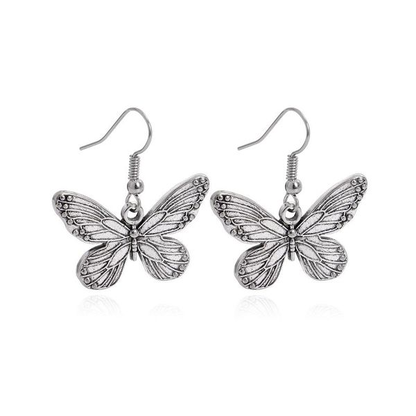 

dangle & chandelier fashion simple striped butterfly pendant earrings female ins blogger personalized chinese, Silver