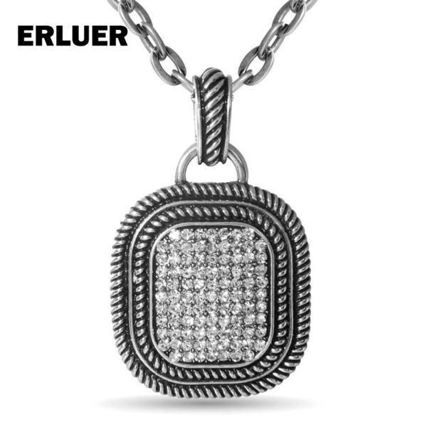 

fashion jewelry necklace gold ancient silver plated luxury pendant crystal rhinestone necklaces for women men