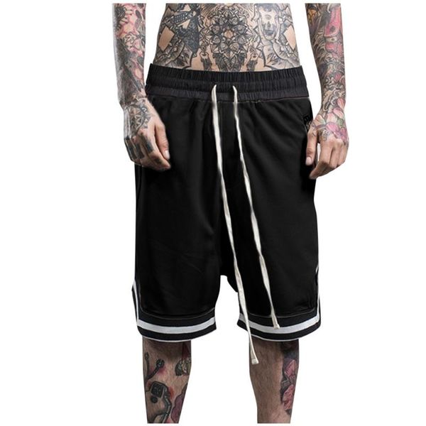 

men's shorts kancoold fashionable elastic rope stretch mesh pocket casual plain sports fitness color stitching sweatpants, White;black