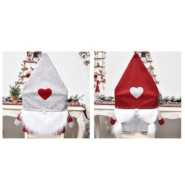 

1pcs santa claus xmas chair covers,chair back covers slip for dining or kitchen party decorations