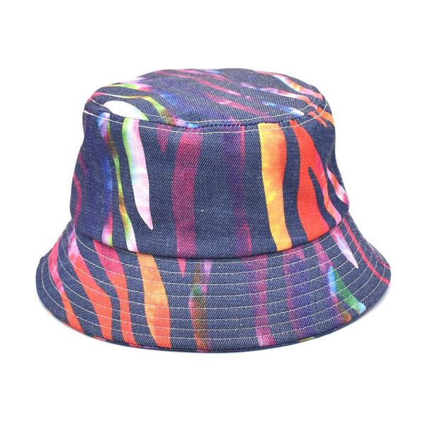 

Summer Autumn Print Fisherman Hat Male And Female Cotton Casual Fashion Bucket Cap Women Sun Protection Basin Hats Wide Brim, Blue;gray