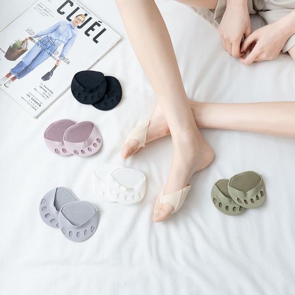 

socks & hosiery 2021 summer thin women spring invisible half palm sugar looper bottom ship mujer wholesale chaussettes femme, Black;white