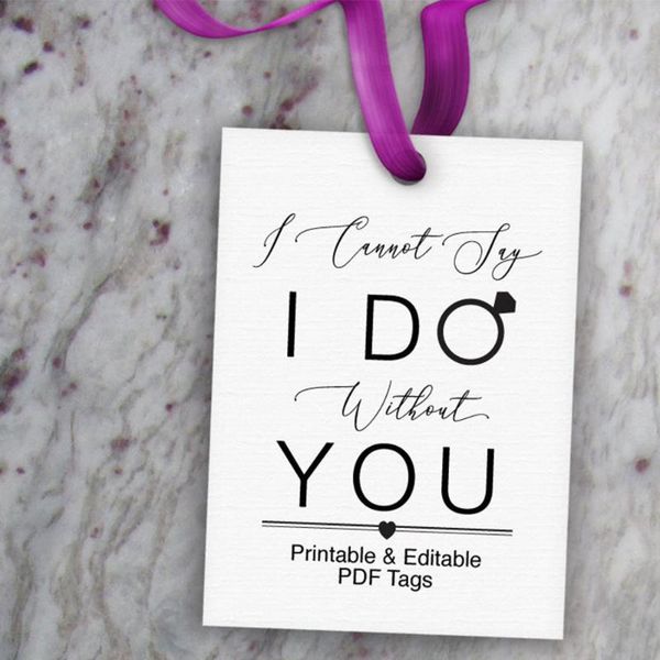 

greeting cards personalize i cannot say do without you tag,gift tag,bridesmaid tag, bridal party tag 3.5x2.5 inch