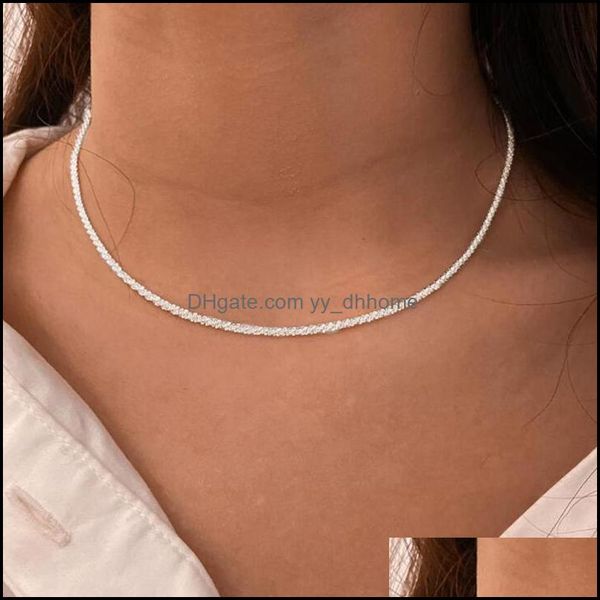 Chokers подвески ювелирные украшения винтажные игристые начальные сети ожерелье для женщин Gypsophila Choker Collecle Gothic Charm