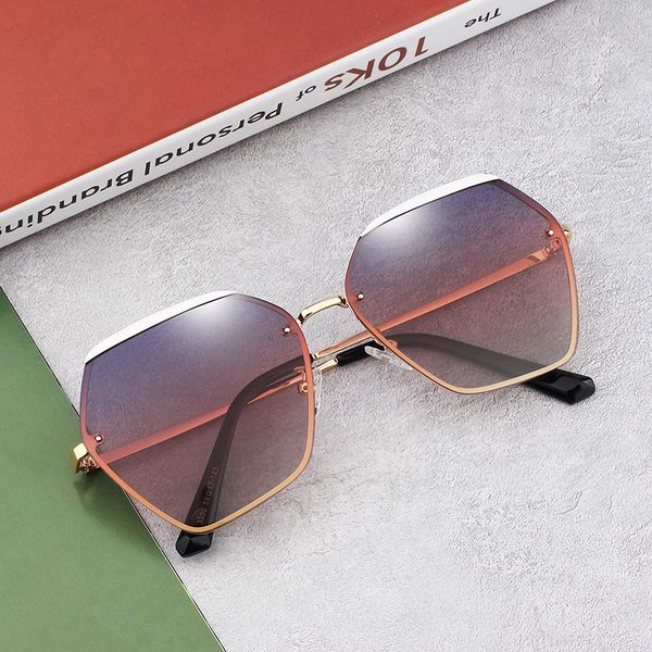 

women's polarized sunglasses uv-resistant rivet metal, Silver