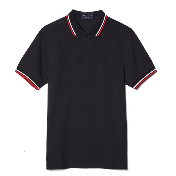 

luxury t-shirts 887# men's polo shirt men's lapel short sleeve t-shirt, Black