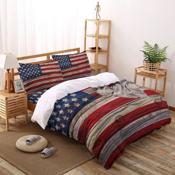 

bedding sets american flag printing set duvet cover bed linens bedclothes home textile twin full  king size