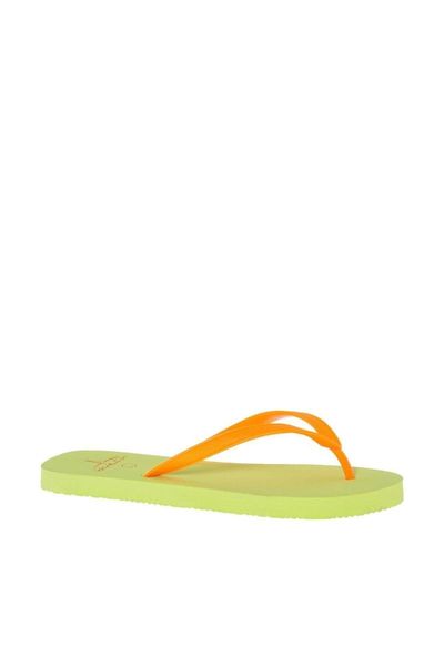 

deichmann green women 's thong sandals slippers, Black