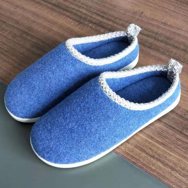 

warm cotton slippers men shoes bathroom indoor man winter fur shoes plush house flat footwear plus size 43 44 45, Black