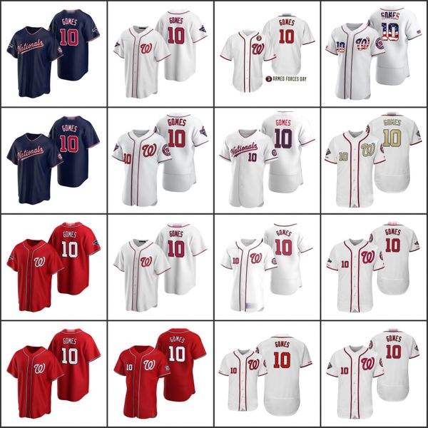 

washington nationals men 10 yan gomes women youthjersey, Black;red