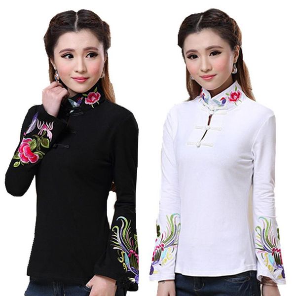 

women's blouses & shirts 2021 spring pullover women plus size cotton embroidery blusas feminina quality ropa mujer body tee blouse shi, White