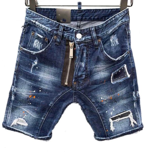 

2022 american high-end casual jeans summer thin section light-colored men's fashion trend all-match slim denim shorts, Blue