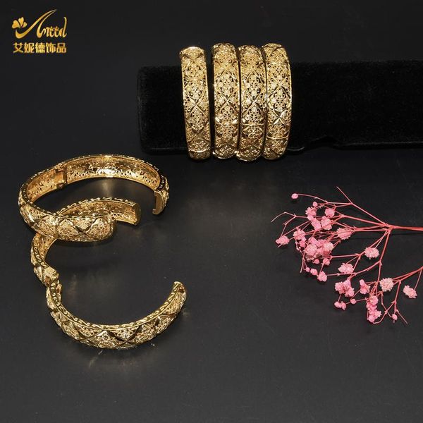 

bangle dubai gold bangles for women arabic fashion metal bracelet luxury designer charm set bracelets egyptian brand, Black