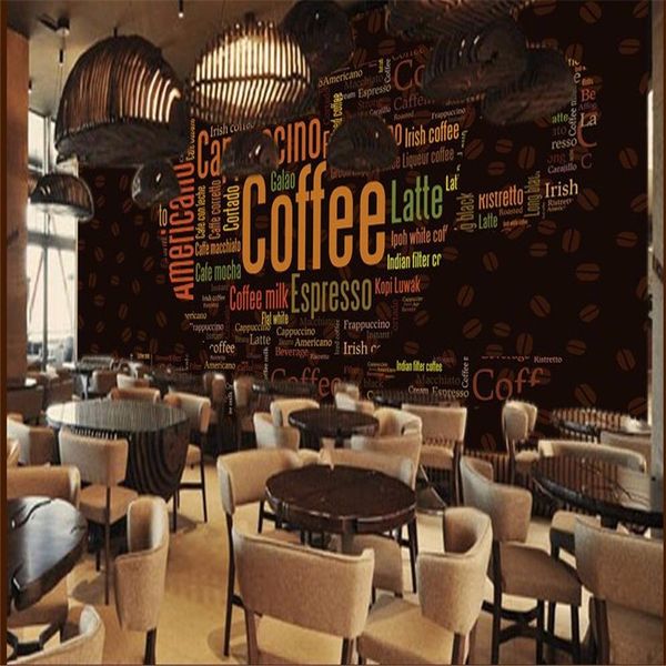 

custom wallpaper 3d mural english alphabet mural tv background wall paper cafe restaurant home decoration 3d wallpaper