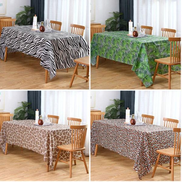 

disposable dinnerware jungle animal environmentally friendly plastic party wedding tablecloth set catering meal tableware table cloth