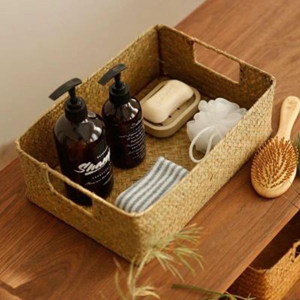 

storage baskets zerolife natural large/small woven seagrass basket of straw wicker for home table fruit bread towels small kitchen bask